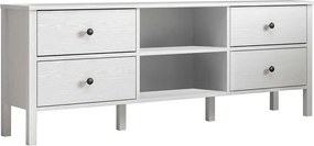 Stojak pod TV – 160 cm x 62 cm x 35 cm – Biały – Płyta wiórowa