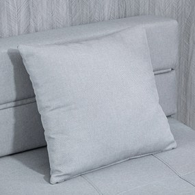 HOMCOM Fotel rozkładany z funkcją spania i poduszką jasnoszary nowoczesny styl | Aosom PL