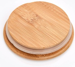 Ceramiczny pojemnik STRIPES z bambusową pokrywką, 580 ml, ZELLER