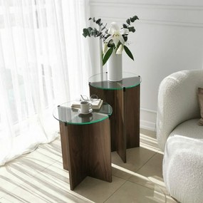 Zestaw stolików pomocniczych Lily Walnut, 2 szt.