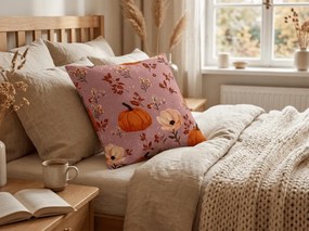 Poszewka na poduszkę z mikrofibry PUMPKINS ROSAVIE 45x45 cm, brudny róż