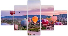 Obraz - Balony na ogrzane powietrze (125x70 cm)