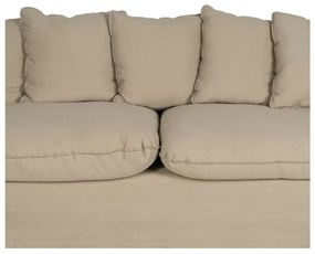 Beżowa lniana sofa 216 cm – Ixia