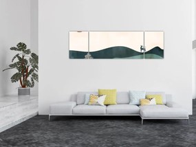 Obraz - Ilustrowany krajobraz (170x50 cm)