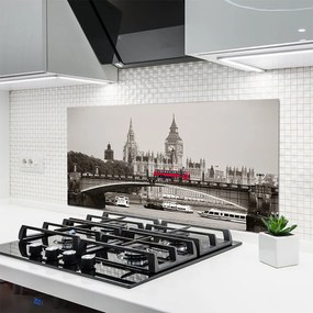 Szkło Ozdobne do Kuchni Ikona Londynu: Big Ben i Most