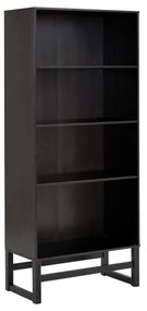 Czarny regal z drewna sosnowego 75x175 cm Jolene – Støraa