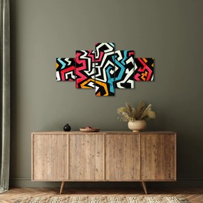 Obraz abstrakcji graficznej (125x70 cm)