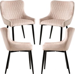 Zestaw 4 krzese Sanda Velvet