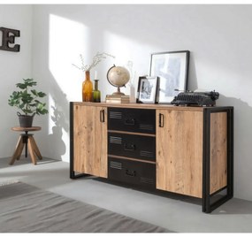 Komoda Cosmo Atlantic Pine and Black