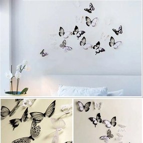 Zestaw 18 adhezyjnych naklejek 3D Ambiance Butterflies Chic