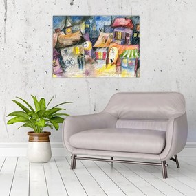 Obraz na szkle - Deszczowy wieczór (70x50 cm)