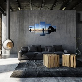 Obraz - plaża o zachodzie słońca (125x70 cm)