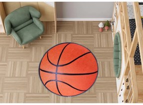 Pomarańczowy dywan dziecięcy odpowiedni do prania ø100 cm Basketball – Vitaus