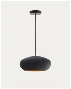 Czarna lampa wisząca z metalowym kloszem ø 30 cm Inda – Kave Home