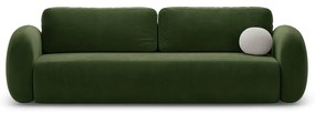 Zielona aksamitna rozkładana/ze schowkiem sofa 262 cm Tonale – Cosmopolitan Design