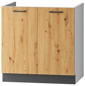 Szafka kuchenna pod zlew dąb artisan - Dantis 13X 80cm