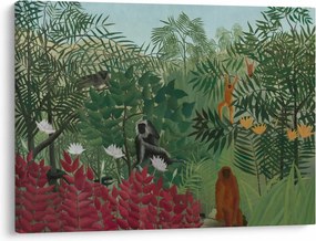 Obraz - Henri Rousseau, Tropical Forest with Monkeys, reprodukcje (70x50 cm)