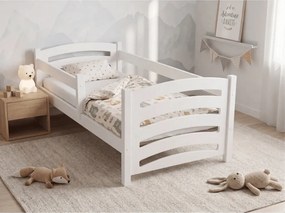 Łóżko dziecięce MELA 80 x 160 cm, białe Stelaż: Bez stelaża, Materac: Materac EASYSOFT 8 cm