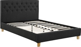 Łóżko „Emmy” – 160 x 200 cm – ciemnoszare