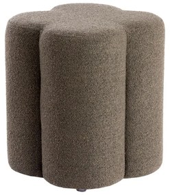 Brązowy puf z materiału bouclé Nalani – Light &amp; Living