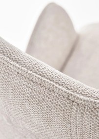 Krzesło beżowe, nowoczesne, K481 wygodne, czarny stelaż, elegancki design