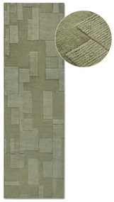 Zielony wełniany chodnik tkany ręcznie 80x250 cm Wilhelmine – Villeroy&amp;Boch