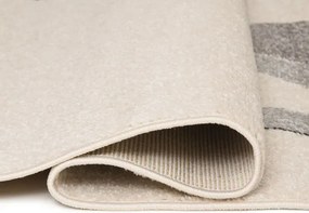 Biały dywan dziecięcy z 2 kotkami E3-A75