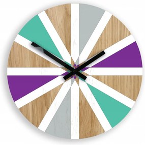 Zegar na ścianę nowoczesny efektowny okrągły cichy do kuchni salonu pokoju