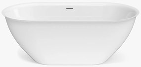 Biała wanna wolnostojąca - 197 L - Akryl - 160 x 80 x 58 cm - SORTINO