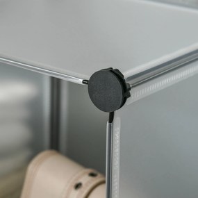 HOMCOM DIY system regałów sześcianu z drzwiami 16 kostek stojak stojący 125 x 32 x 125 cm