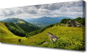 Obraz na płótnie Górska Polana o Poranku