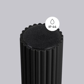Plafon HALO czarny IP44 ryflowany SOLLUX  LIGHTING