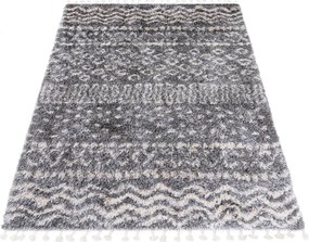 Ciemnoszary dywan shaggy T2-C01