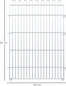 PawHut Kojec dla Zwierząt Metalowy Wybieg dla Szczeniąt 63x91 cm Srebrny | Aosom PL