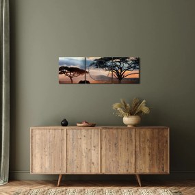 Obraz - Park Narodowy Serengeti, Tanzania, Afryka (z zegarem) (90x30 cm)