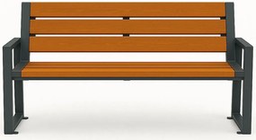 Ogrodowa ławka w kolorze orzech F6-T52