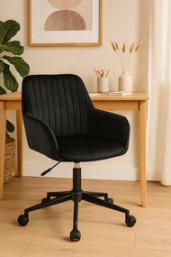 Krzesło obrotowe welurowe czarne Z7-T05