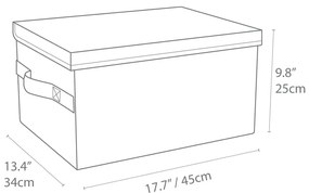 Szary tekstylny pojemnik z pokrywką 34x45x25 cm Soft Storage – Bigso Box of Sweden