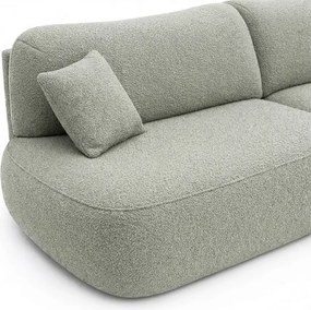 Sofa AVERIO Rozkładana Dwuosobowa Szara Boucle Japandi