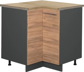 Szafka narożna złoty dąb energetyczny 80.5x60x82 fame-line