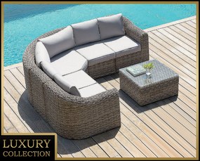 Modułowy narożnik rattanowy BORNEO LUXURY (brązowy)