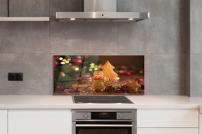 Szklany Panel Piernikowe Serce i Bombki