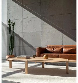 Stolik z litego drewna dębowego w naturalnym kolorze 100x180 cm Kulin – Gazzda
