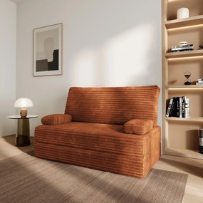Masseno Sofa piankowa LADIA z funkcją spania - Brązowy - TILIA 52 / Bez stelaża