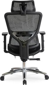 Fotel Biurowy Ergonomiczny Obrotowy ROYAL Czarny Nowoczesny