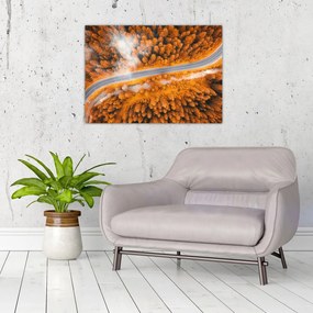 Obraz na szkle - Górska droga (70x50 cm)