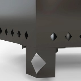 Outsunny Palenisko Ogrodowe z Pogrzebaczem, 45 x 38,8 x 46,5 cm, Srebrno-Czarne