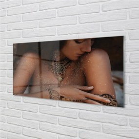 Szklany Panel Kobieta biżuteria
