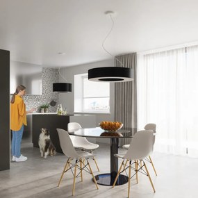 Żyrandol SATURNO 50 czarny/biały SOLLUX  LIGHTING