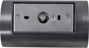 Nowoczesna lampa ścienna, okrągła, 2-punktowa, GU10, 50 mm, kolor ciemnoszary - Sandy